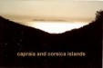 Blick von Blucamp auf die Inseln Capraia und Corsica